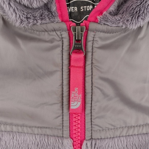 The North Face Fleece Hoodie Jacket Girl's Extra Large Silver - Picture 5 of 9